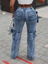 Straight Cargo Jeans Ins Street